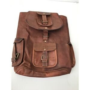 Phoenix Craft Casual Real Genuine Leather Backpack Fashion Shoolbag Camping Bag